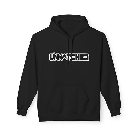 Unmatched Graphic Hoodie — Bold Streetwear Pullover (Black & Gray)